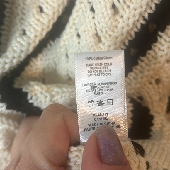 NWT bichop+young 100% cotton Brooke Chevron Stripe Sweater size Large - Picture 6 of 14